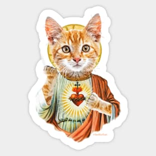 Jesus cat Sticker